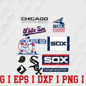 22 Vectorency Chicago White Sox SVG, EPS, DXF, PNG Files of a Sports Team, for Cutting, Design, T-Shirts, Mugs, Projects, Crafts
