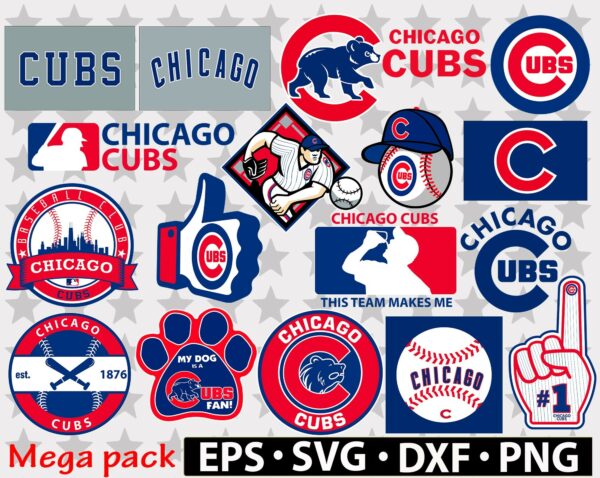 MLB Chicago Cubs SVG, SVG Files For Silhouette, Chicago Cubs Files For ...