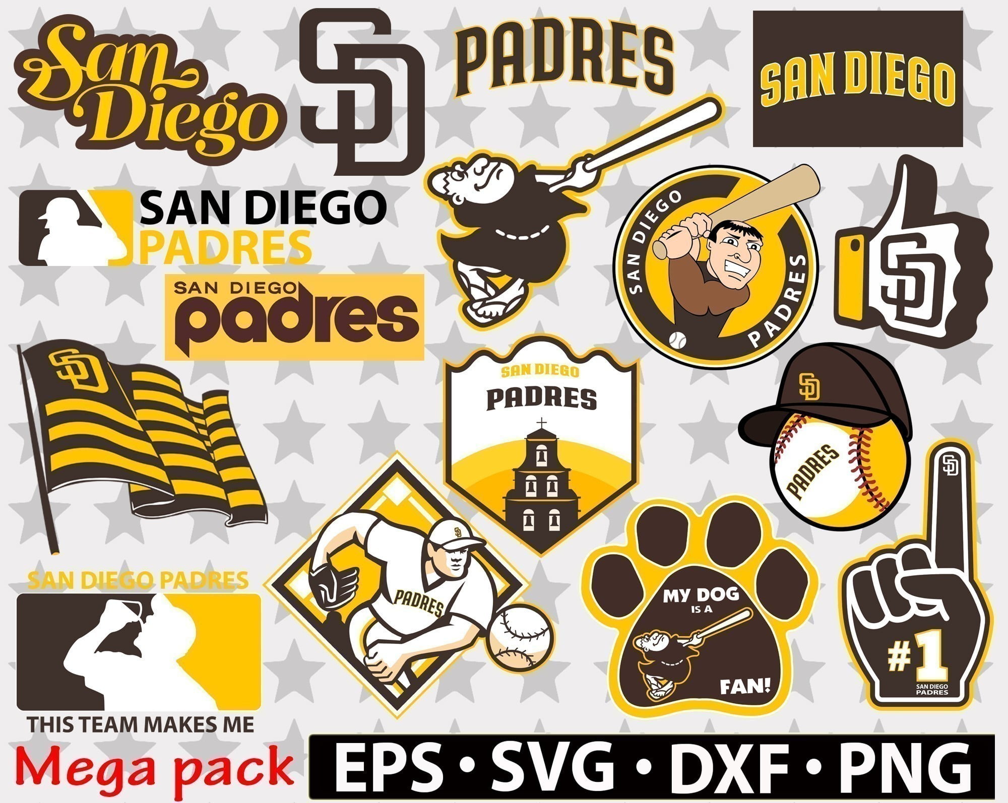 Download San Diego Padres SVG Bundle, SVG Files For Silhouette ...
