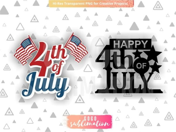 4th of July Cake Toppers PNG SVG