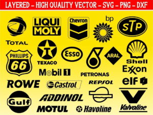 Car motor oil logo SVG Bundle