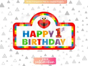 Elmo 1st Birthday Cake Topper Printable