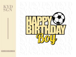 Football Cake Topper Happy Birthday Boy