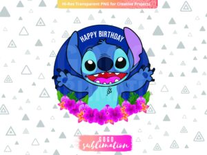 Lilo And Stitch Cake Topper PNG