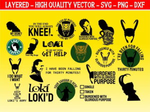 Loki SVG Vector Bundle Instant Download