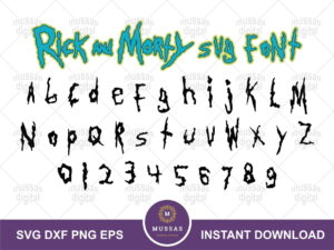 Rick And Morty Font SVG
