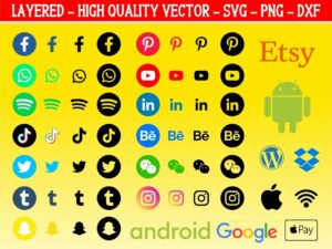 Social Media Icons & Logo SVG Files