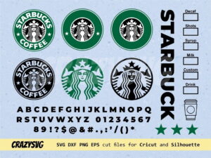 Starbucks Logo Bundle Coffee Emblem Siren Alphabet