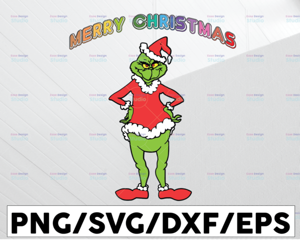 WTMETSY13012021 01 112 Vectorency The Grinch Merry Christmas, Christmas SVG PNG DXF jpg dxf Digital Download