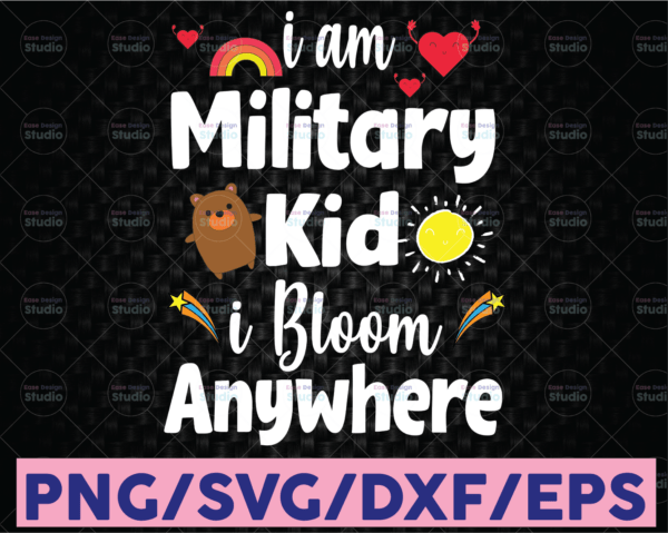 WTMETSY16122020 08 46 Vectorency Month of the Military Child SVG PNG DXF EPS FCM Silhouette Cricut Military Child Dandelion Purple Up For Military Kids