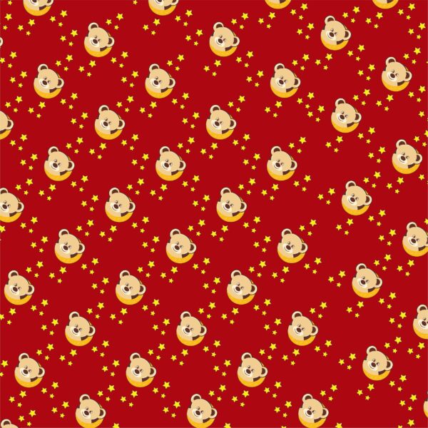 cute bear on a moon pattern 95 2500x2500 1 Vectorency Cute Teddy Bear Pattern