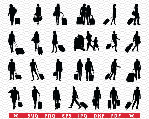 pozadina 7 scaled Vectorency SVG, Travelers Suitcases, Black silhouettes, Digital clipart