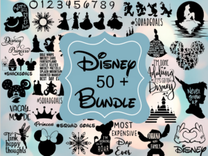 DISNEY SVG Bundle, Mickey SVG, Minnie svg, Disney svg, Disney shirt svg Files for Silhouette Cameo or Cricut