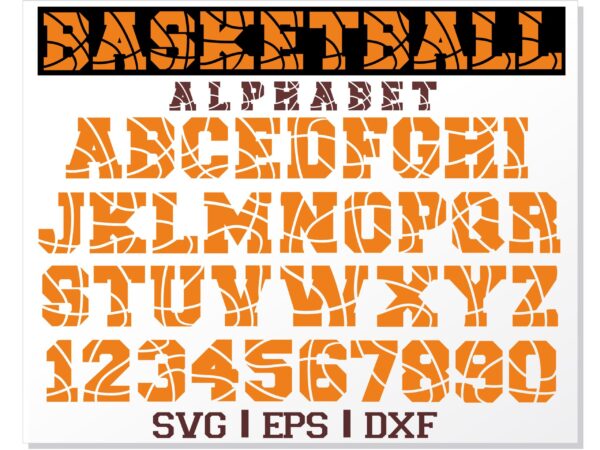 Basketball font vector 1 scaled Vectorency Basketball Font SVG, Basketball Letters SVG, Basketball Numbers SVG, Basketball Font cricut, Basketball Cut Files, College Font Fonts for Sport Logo