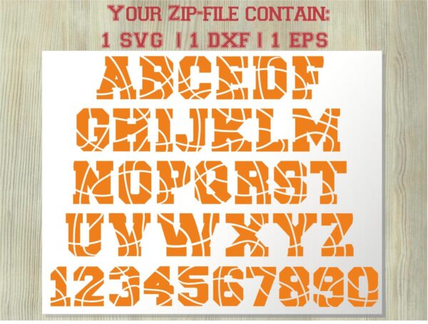 Basketball font vector 2 scaled Vectorency Basketball Font SVG, Basketball Letters SVG, Basketball Numbers SVG, Basketball Font cricut, Basketball Cut Files, College Font Fonts for Sport Logo