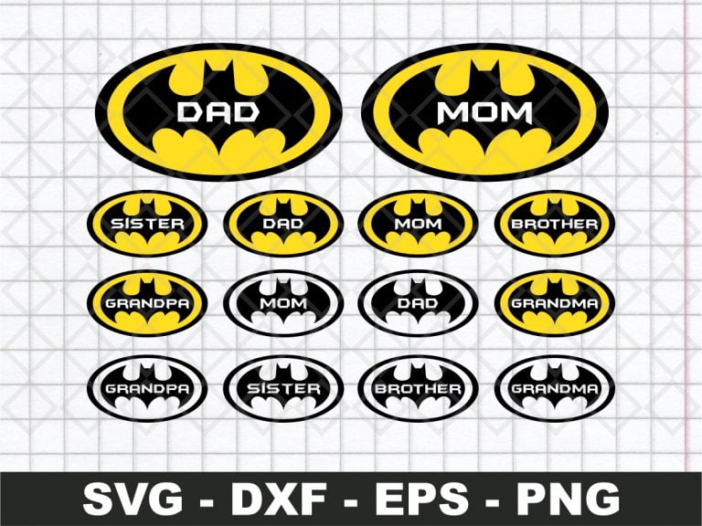 Download Batman Mom Dad Family Logo SVG | Vectorency