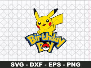 Birthday Boy Pikachu SVG