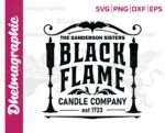 Black Flame Candle Company SVG, Hocus Pocus, Halloween SVG, PNG, DXF, EPS