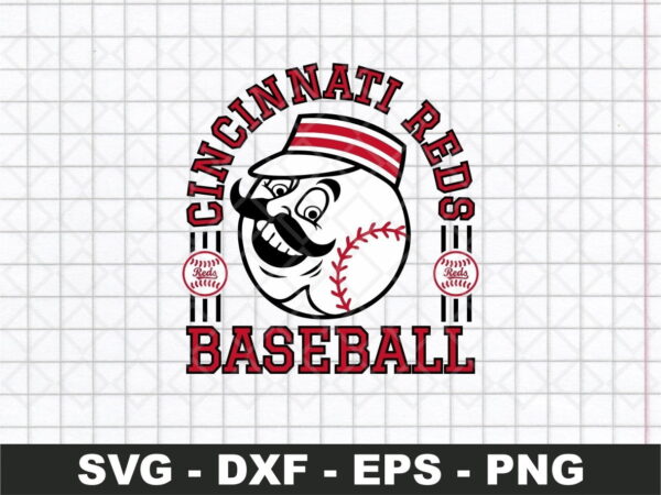 Cincinnati Reds Baseball Shirt Design SVG Vector PNG