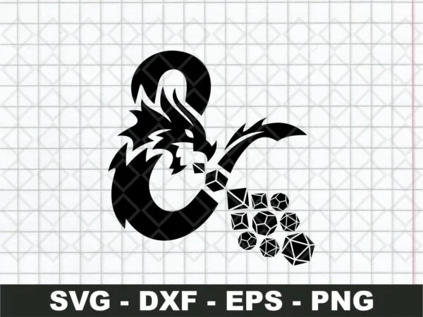 DND Dungeons And Dragons Logo SVG PNG Vector