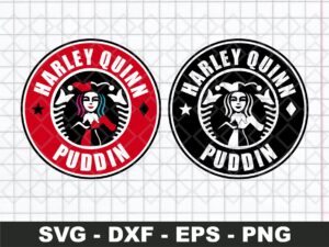 Harley Quinn Starbucks Logo SVG