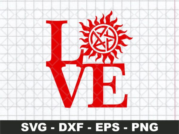 Download Love Supernatural SVG Red Vector File | Vectorency