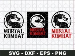Mortal Kombat Grunge Logo SVG