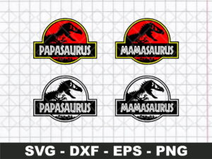 Papasaurus & Mamasaurus Jurassic Park Logo