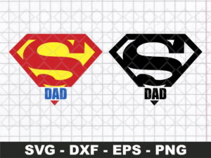 Super Dad Superman Logo SVG