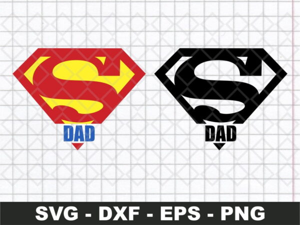 Super Dad Superman Logo SVG