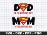 Superman Mom Dad Birthday Boy SVG jpg