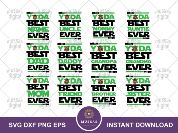 Yoda Birthday Design SVG PNG Family Birthday Shirt Star Wars