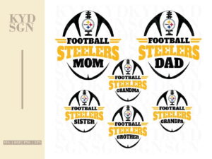 football family steelers SVG Mom Dad shirt desing PNG Vector