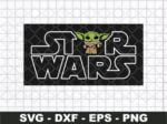 star wars logo baby yoda svg