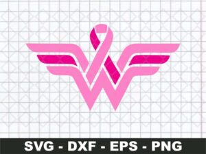 wonder woman breast logo cancer svg