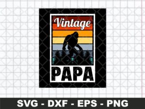 40th Bigfoot Papa Birthday Vintage Dad 1980 SVG