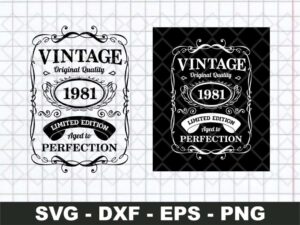 40th Birthday Svg, Idea 40th Birthday Shirt Aged To Perfection Vintage 1981 SVG