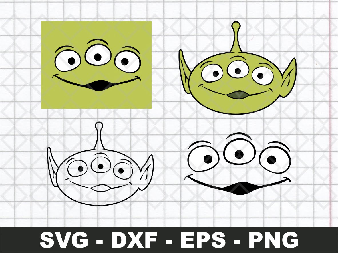 Alien Face Toy Story SVG Cricut Cut File | Vectorency
