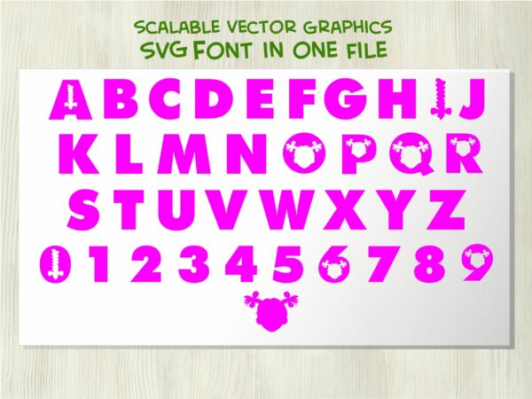 Boss Baby Girl 5 scaled Vectorency Boss Baby Girl font SVG + Boss Baby font Girl OTF + Boss Baby Girl Logo svg png / Boss Baby Girl svg bundle / Boss Baby font / Baby font svg