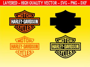 Easy Cut Harley Davidson SVG Layered