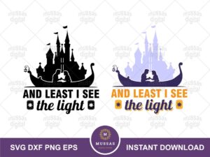 Rapunzel and Flynn Quote, And least I see the light SVG