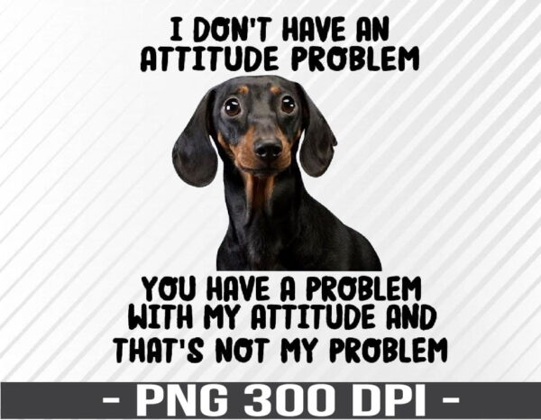 WTM 01 51 Vectorency Dachshund Problem PNG, Digital Download