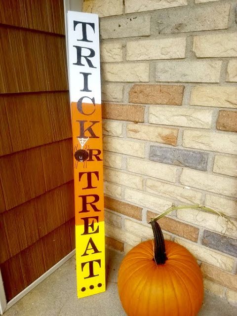 Easy Candy Corn Halloween Sign