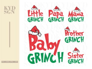 funny matching family christmas shirts grinch svg PNG EPS dxf