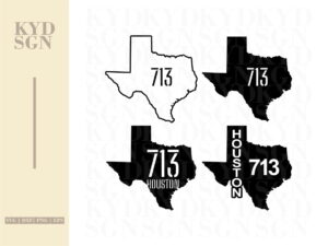 houston area codes svg with map