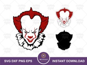 pennywise svg layered