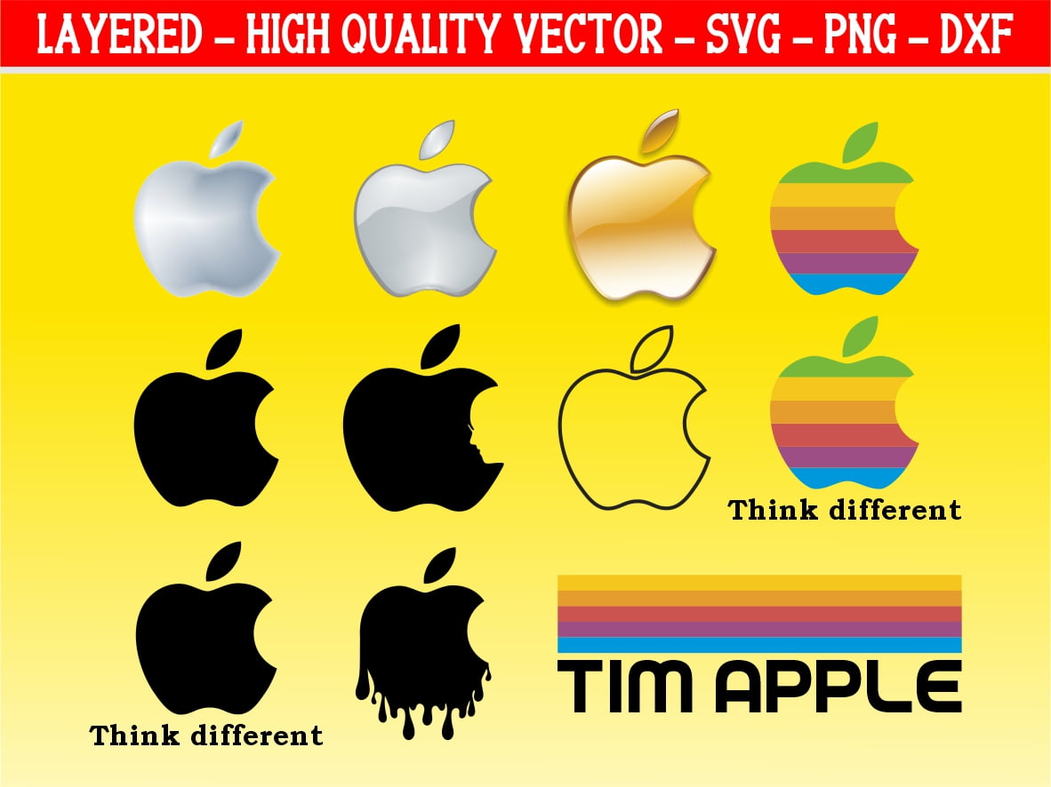 Apple Logo SVG Set Bundle