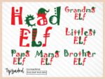 Christmas Elf Family Shirts Design SVG PNG EPS DXF Papa Mama Elf
