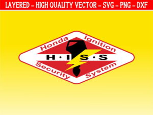 Honda Ignition Security System SVG Vector Eps for Cutting Sticker Decals or Printable