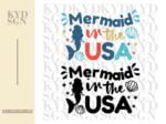 Mermaid in the USA SVG